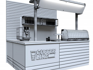 small cafe bar interior 3D 모델