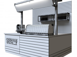 small cafe bar interior 3D 모델