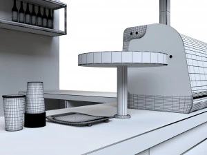 small cafe bar interior 3D Model