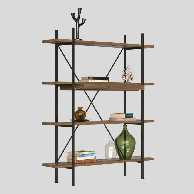 rack insigna bookcase 3D 模型 .c4d .max .obj .3ds .fbx .stl .blend