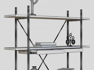 rack insigna bookcase 3D 模型