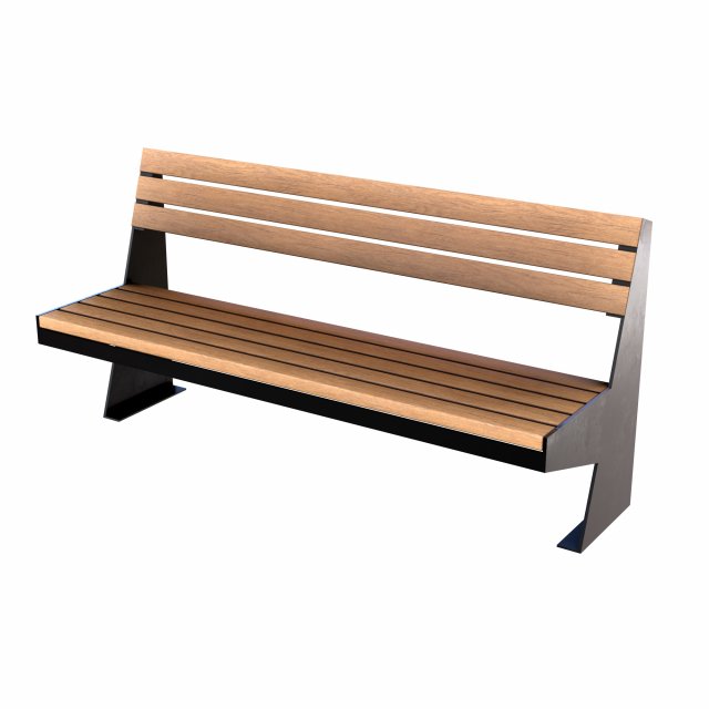 wooden bench 3D Модель .c4d .max .obj .3ds .fbx .stl .blend 