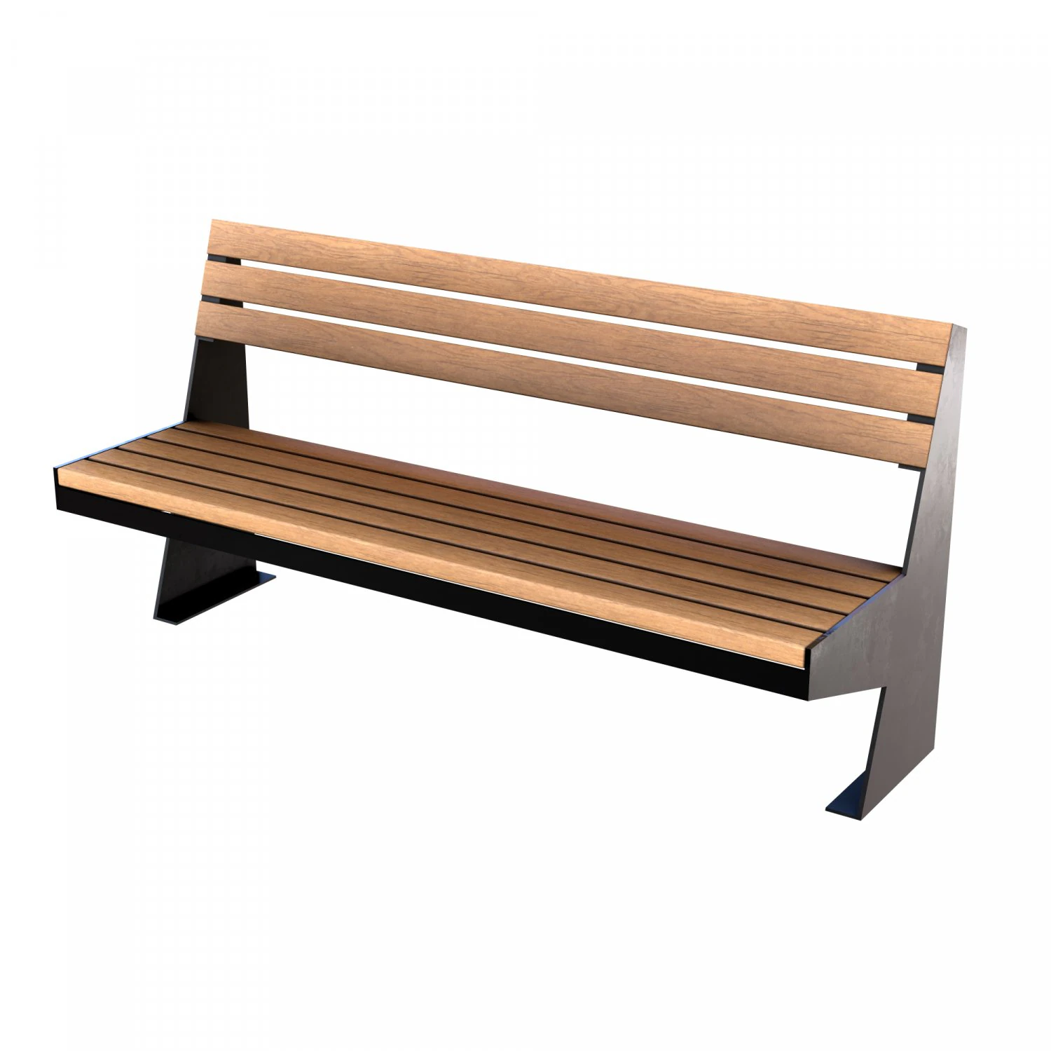 wooden bench 3D Model .c4d .max .obj .3ds .fbx .stl .blend 