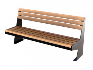 wooden bench 3D मॉडल