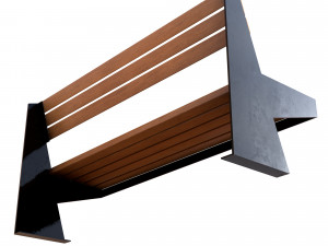 wooden bench 3D Модель