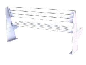 wooden bench 3D Model