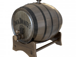 wooden whiskey barrel 3D मॉडल