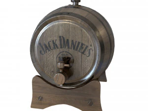wooden whiskey barrel 3D Model