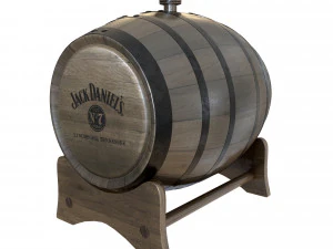 wooden whiskey barrel 3D Model