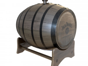 wooden whiskey barrel 3Dモデル