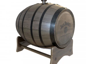 wooden whiskey barrel 3D Model