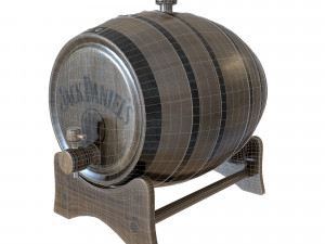 wooden whiskey barrel 3Dモデル