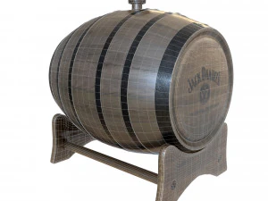 wooden whiskey barrel 3D Model