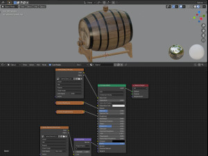 wooden whiskey barrel 3Dモデル
