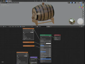 wooden whiskey barrel 3D Model