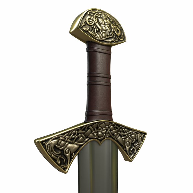 medieval celtic sword 3D 模型 .c4d .max .obj .3ds .fbx .stl .blend