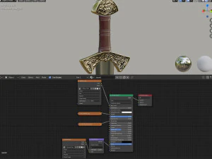 medieval celtic sword 3D Model
