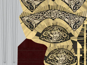 medieval celtic sword 3D Model