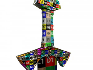 medieval celtic sword 3D Model