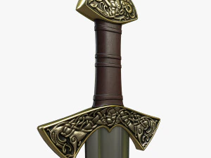 medieval celtic sword 3D Model