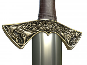 medieval celtic sword 3D 模型