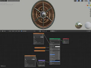 medieval celtic shield 3D Model