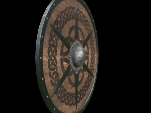 medieval celtic shield 3D Model