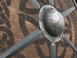 medieval celtic shield 3D Model