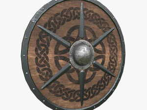medieval celtic shield 3D Model