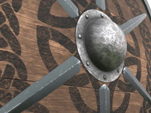 medieval celtic shield 3D Model
