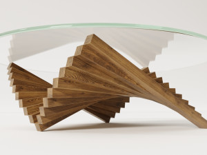 glass table parametric Modelo 3D