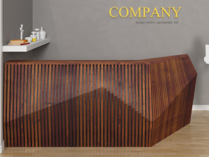 parametric reception wooden desk Modèle 3D