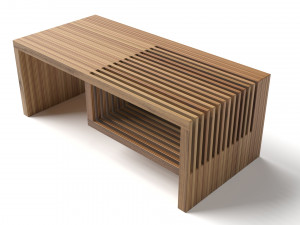 parametric wooden coffee table 3D मॉडल