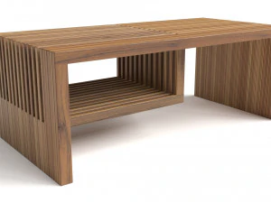 parametric wooden coffee table 3D Model