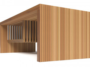 parametric wooden coffee table 3D Модель