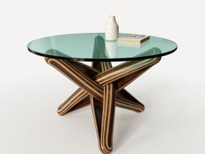 dinner glass table 3D Model