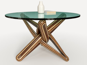 dinner glass table 3D Модель