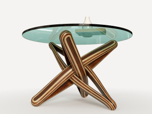 dinner glass table 3D Модель