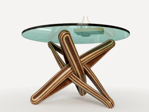 dinner glass table 3D Model