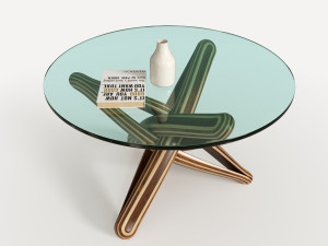 dinner glass table 3D Модель