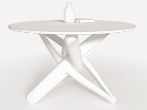 dinner glass table 3D Модель