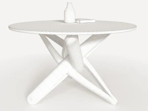 dinner glass table 3D Model