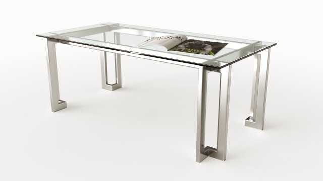 glass metal coffee table Modèle 3D .c4d .max .obj .3ds .fbx .stl .blend 