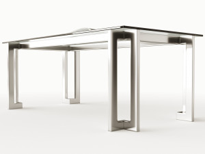 glass metal coffee table Modèle 3D