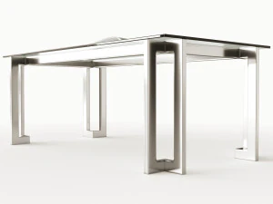 glass metal coffee table 3D Model
