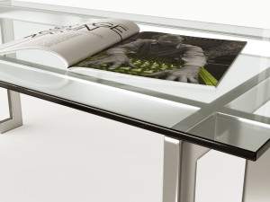 glass metal coffee table Modèle 3D
