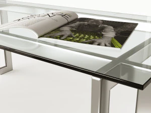 glass metal coffee table 3D Model
