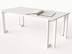 glass metal coffee table Modèle 3D