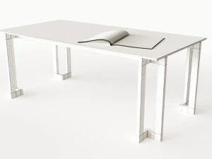 glass metal coffee table 3D Model
