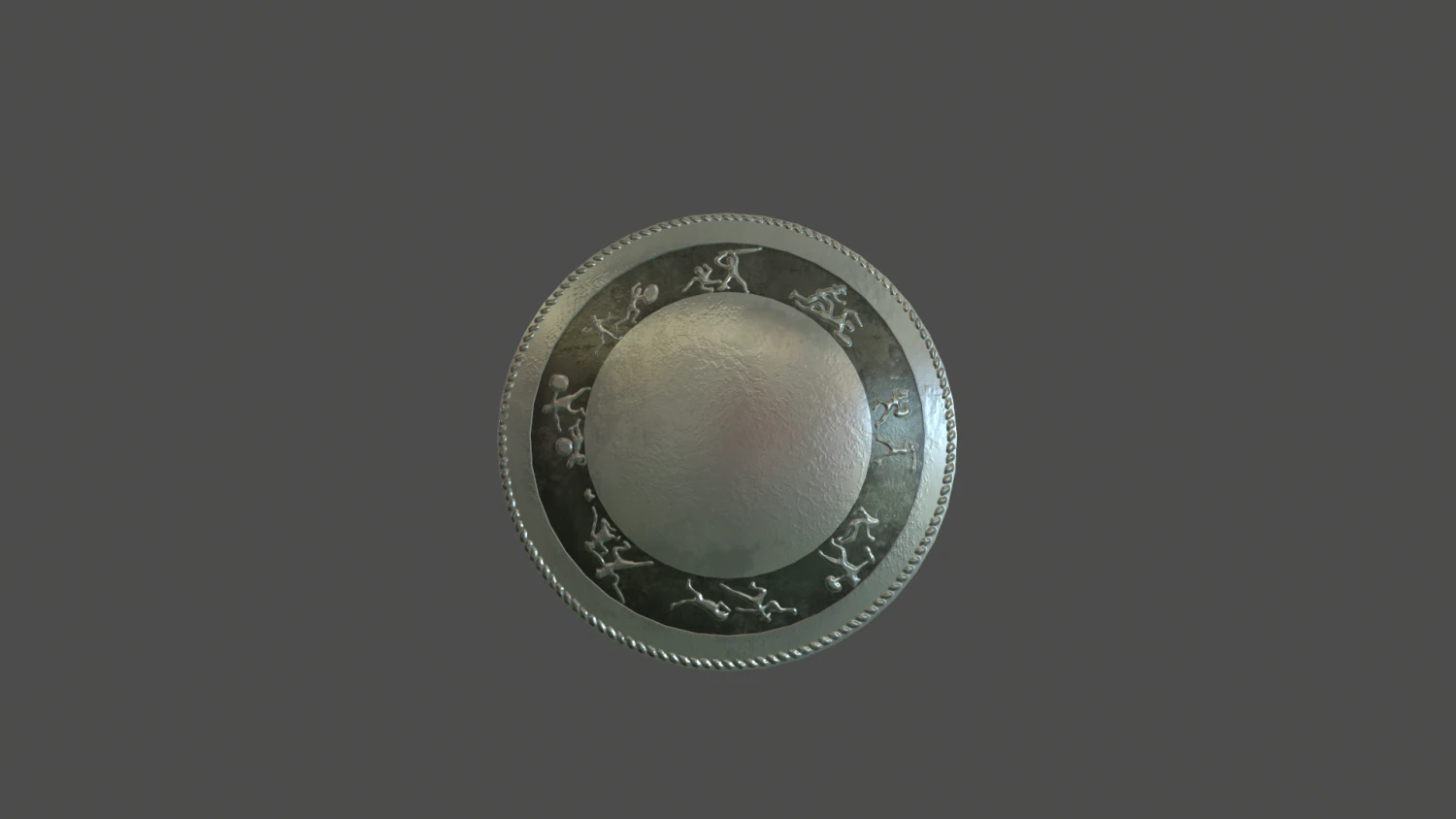 gladiator shield 3D Model .c4d .max .obj .3ds .fbx .stl .blend 